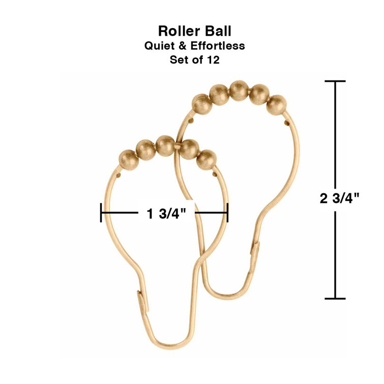 The Renovators Supply Inc. All Brass Shower Curtain Hooks Wayfair